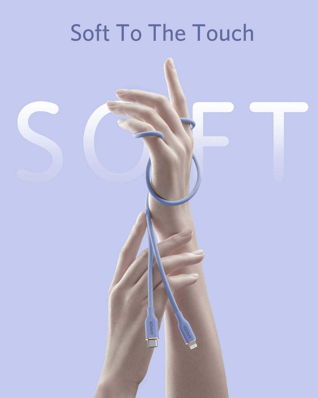 Refurbished Anker 641 USB-C to Lightning Cable (Flow, Silicone)